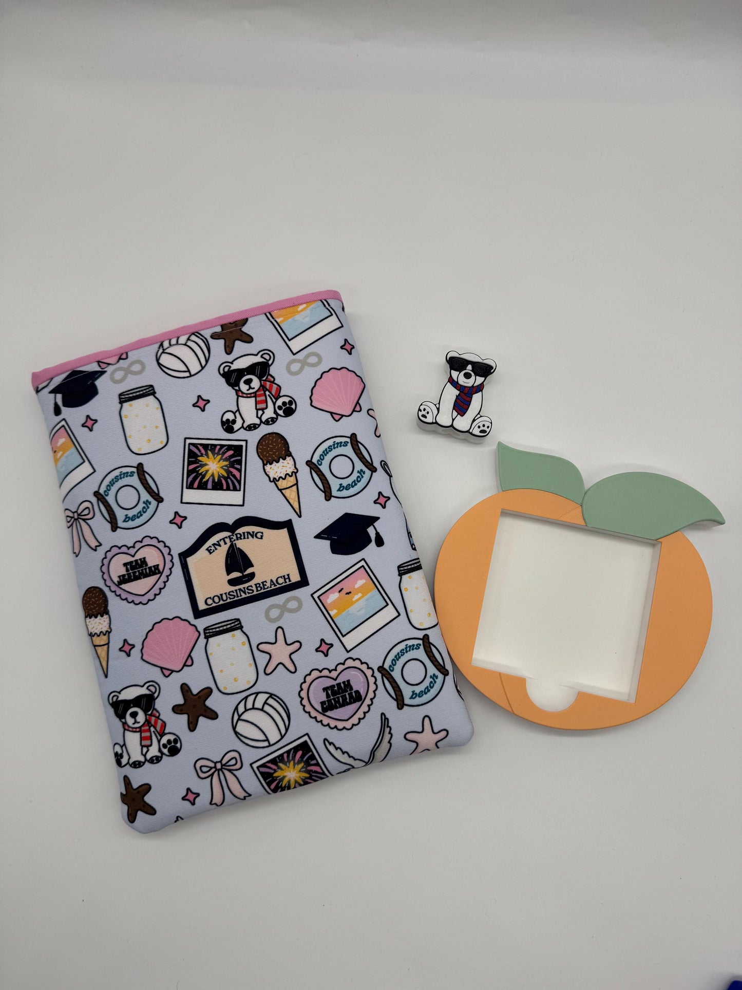 Handmade Kindle Sleeve Set, Cousins Beach Theme