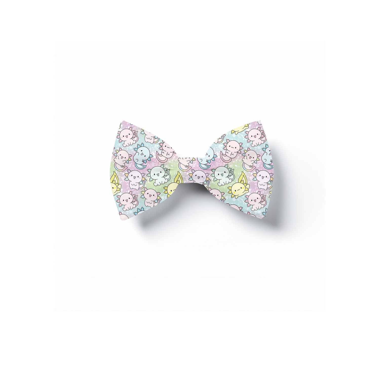 Axolotl Pet Bow Tie, Pastel Colors, Over Collar Neckwear