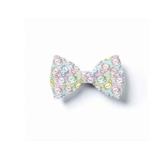 Axolotl Pet Bow Tie, Pastel Colors, Over Collar Neckwear