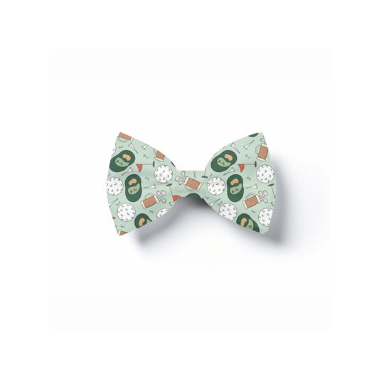 Golf Pattern Pet Bow Tie, Over Collar Dog Neckwear