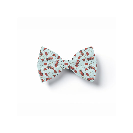 Fire Engine Pet Bow Tie, Over Collar Neckwear