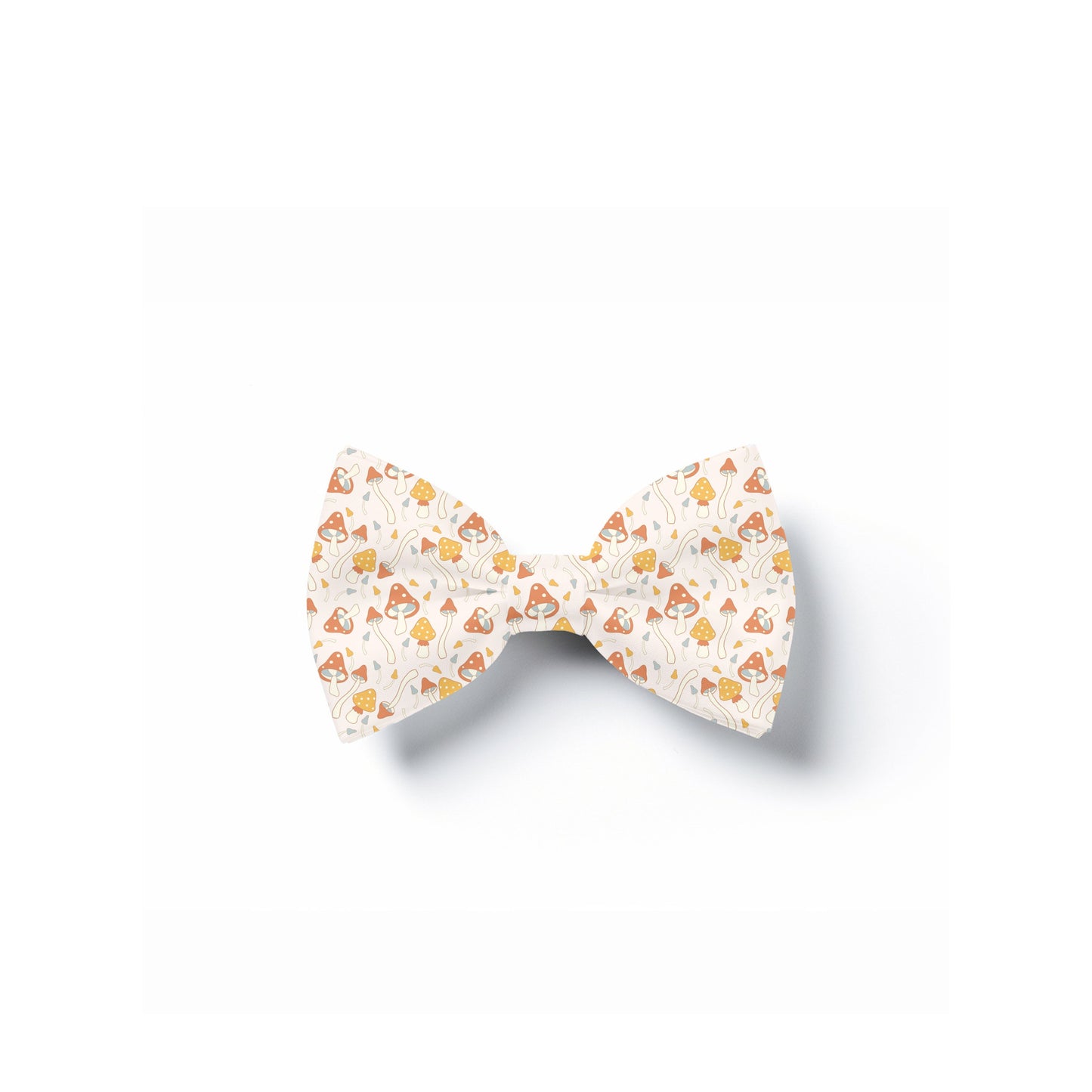 Mushroom Print Pet Bow Tie, Over Collar Dog Cat Neckwear