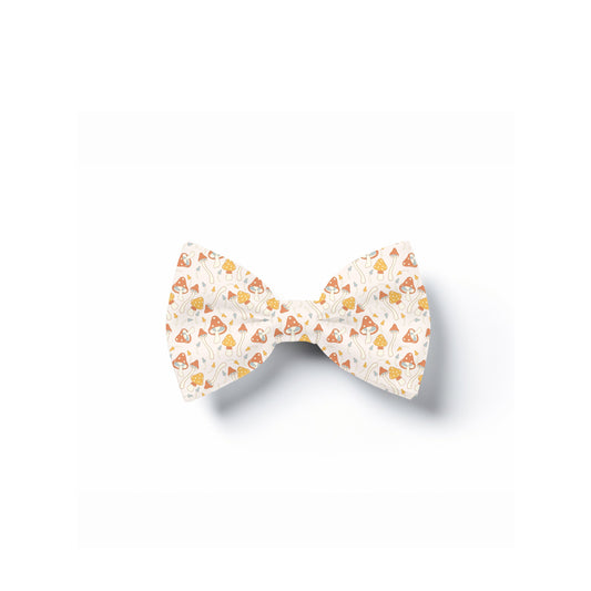 Mushroom Print Pet Bow Tie, Over Collar Dog Cat Neckwear