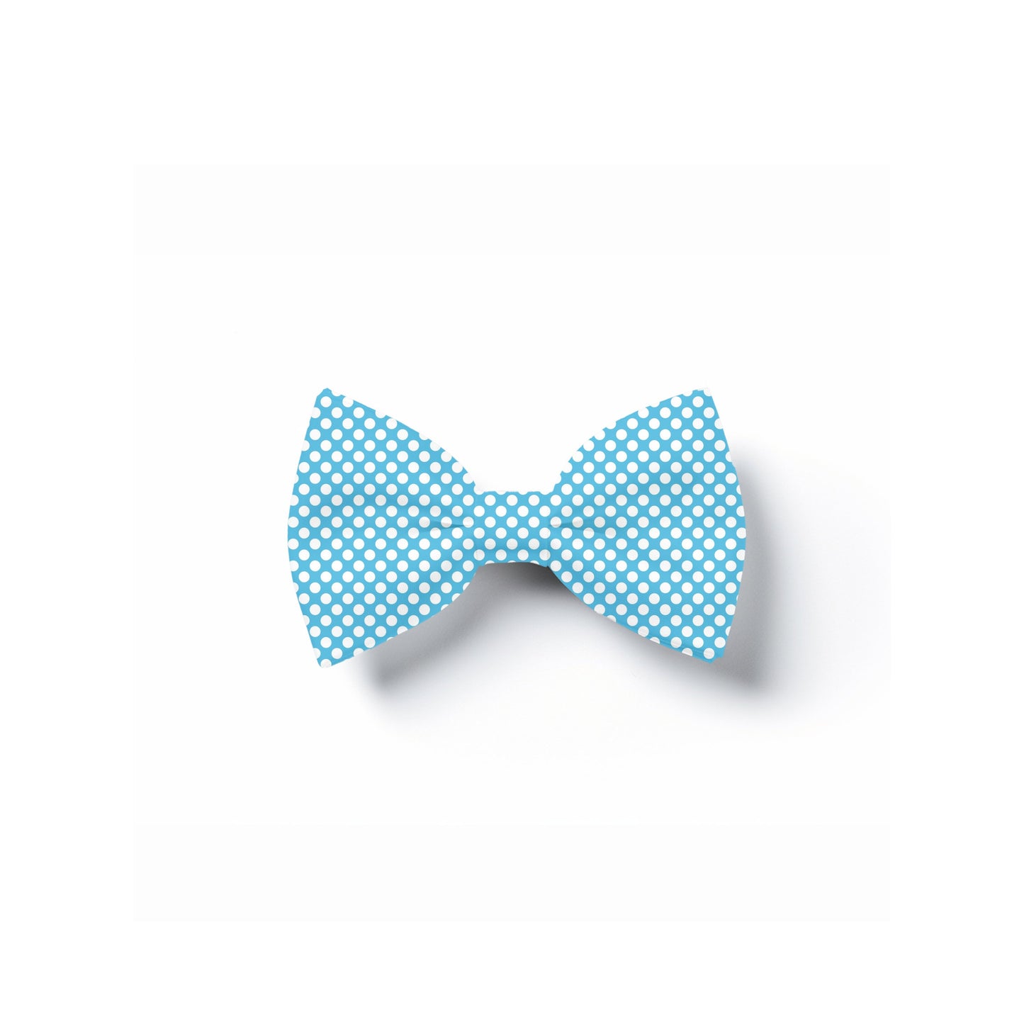 Polka Dot Blue Pet Bow Tie, Over Collar Dog Neckwear
