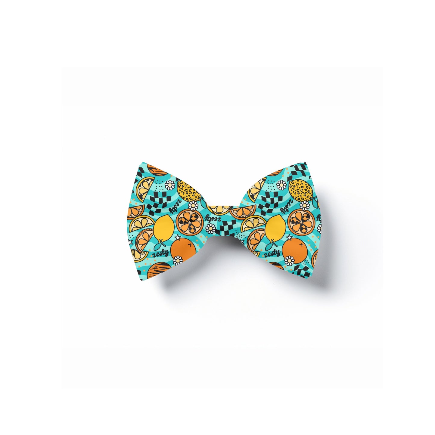 Zesty Lemons Pet Bow Tie, Over Collar Dog/Cat Neckwear