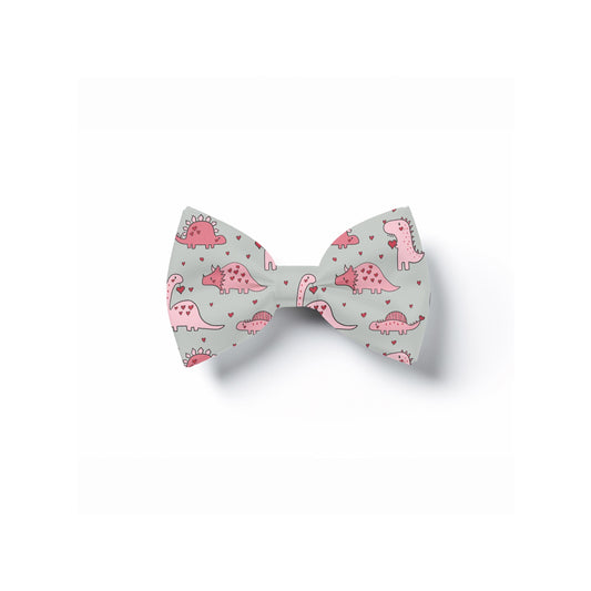 Pink Dinosaur Pet Bow Tie, Dino Dog Collar Bow