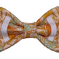 Lemon Print Pet Bow Tie, Over Collar, Boho Neckwear
