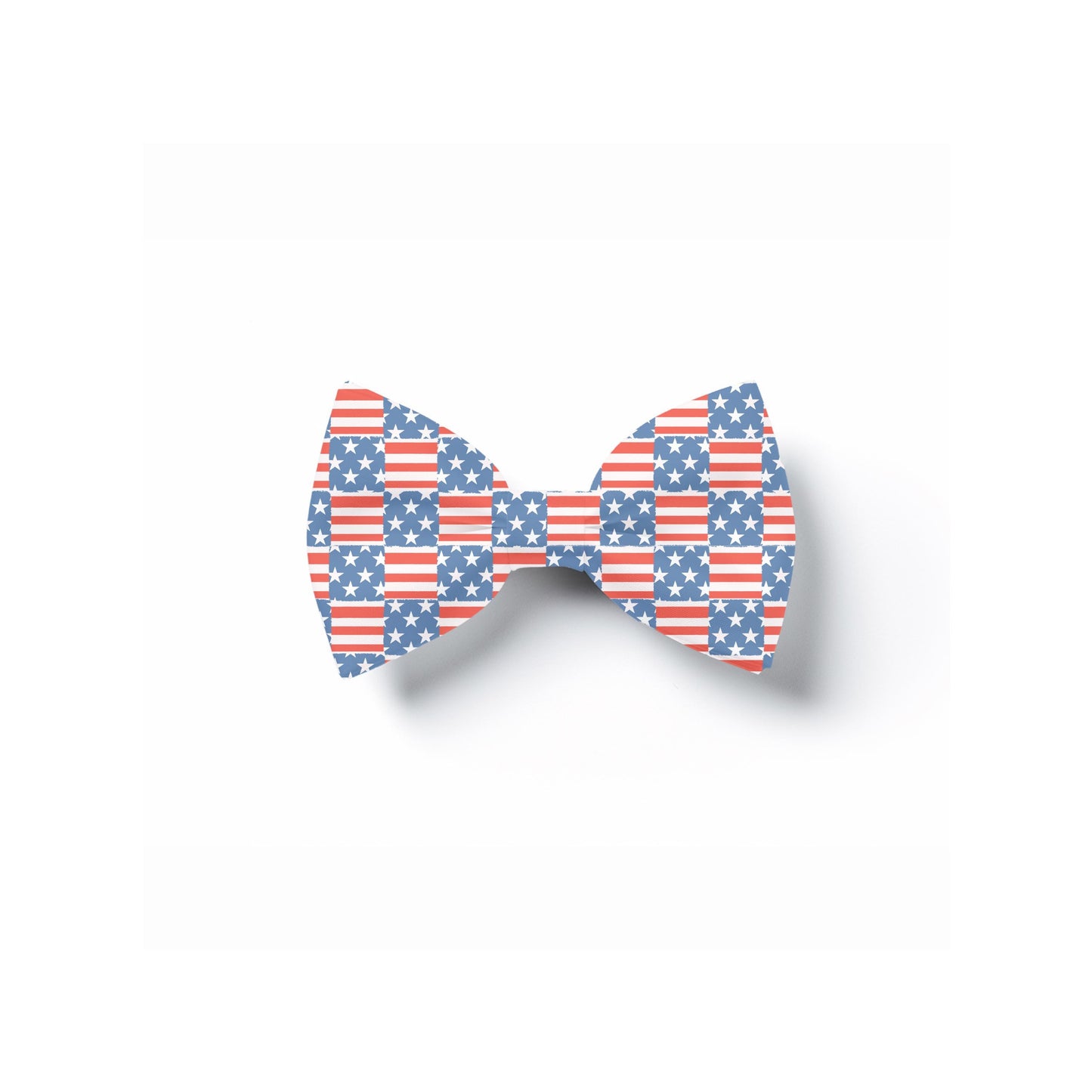 Red White Blue Stars Pet Bow Tie, Over Collar Neckwear