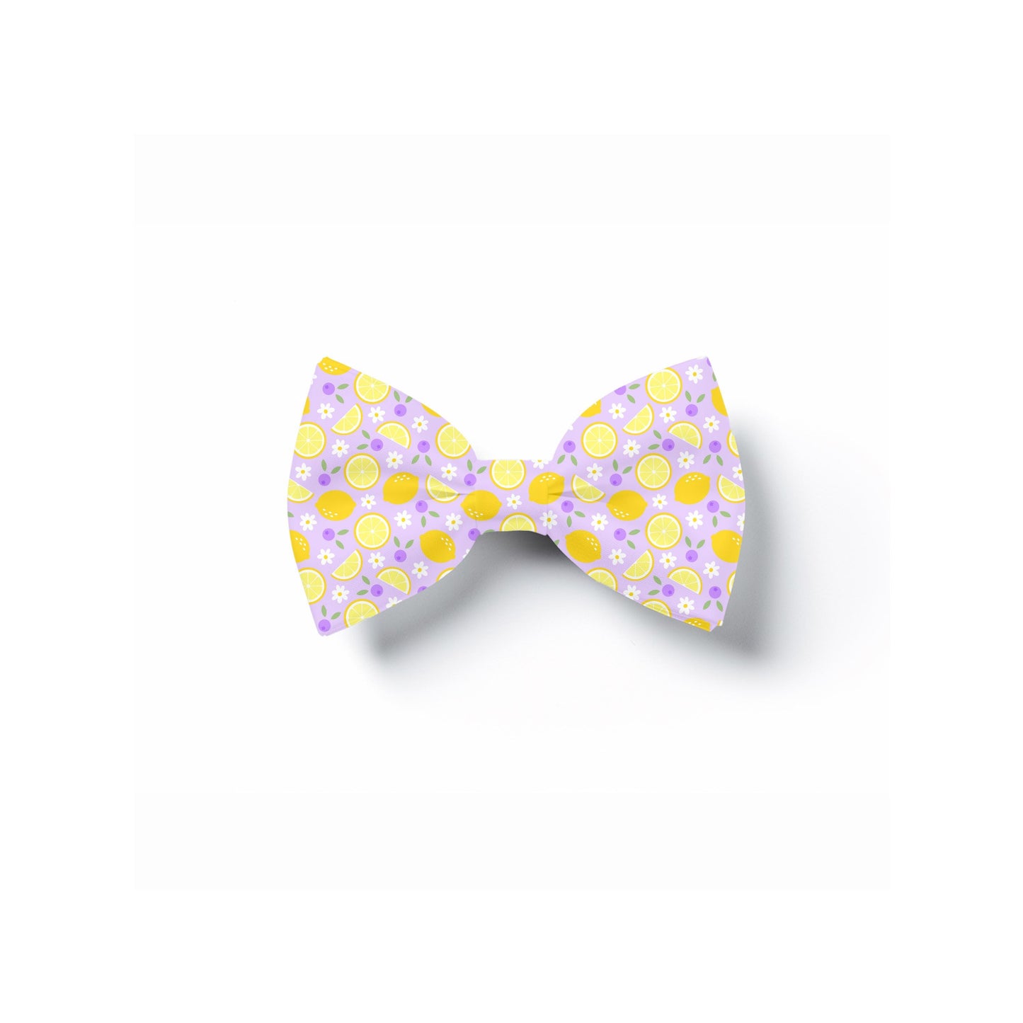 Lemon Daisy Dog Bow Tie, Floral Cat Collar Neckwear