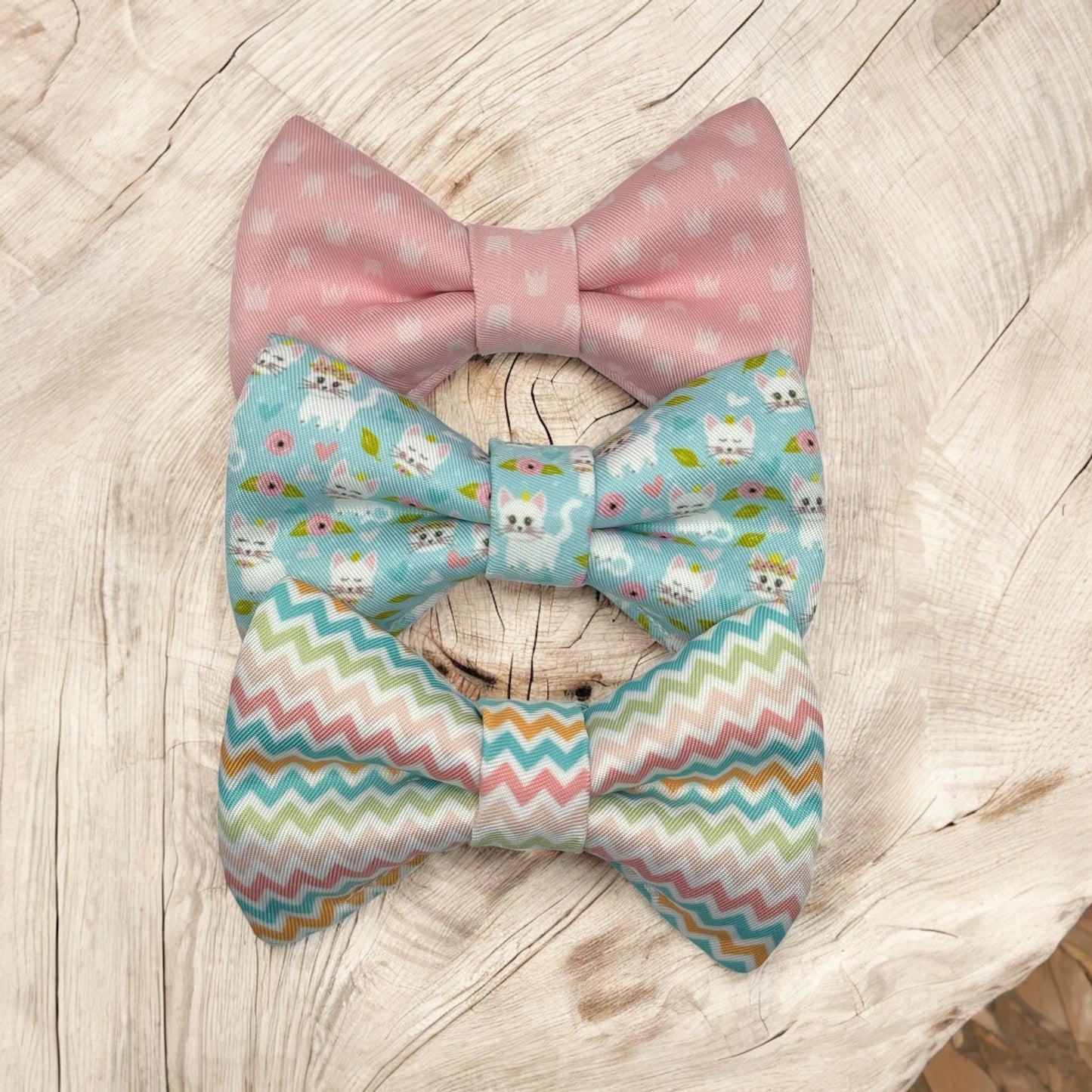 Princess Cat Bow Tie Set, Pet Collar Neckwear, Handmade Bows