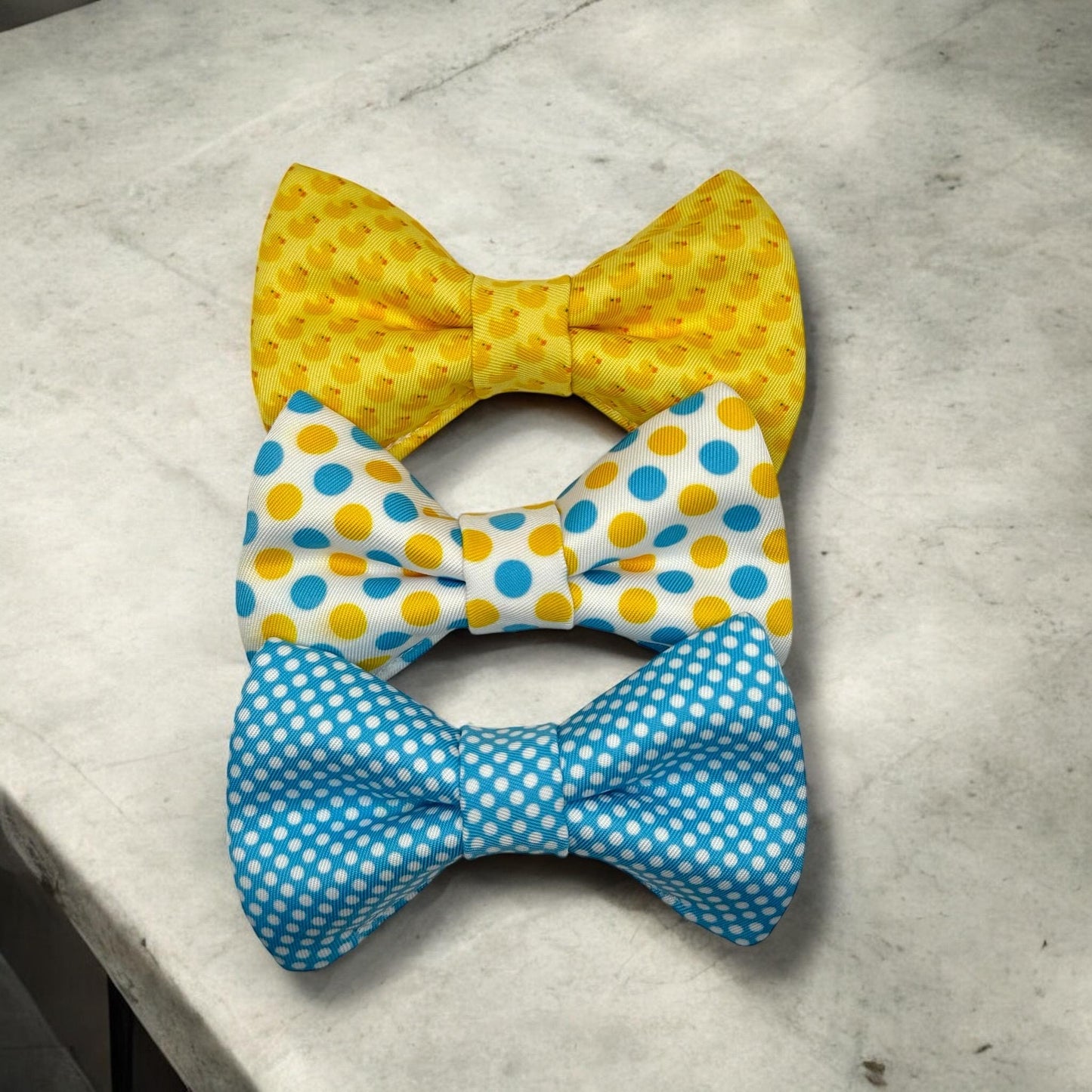 Duck and Polka Dot Pet Bow Tie Collar, 3 Pack