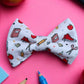 School Print Pet Bow Tie, Teacher Dog Cat Collar