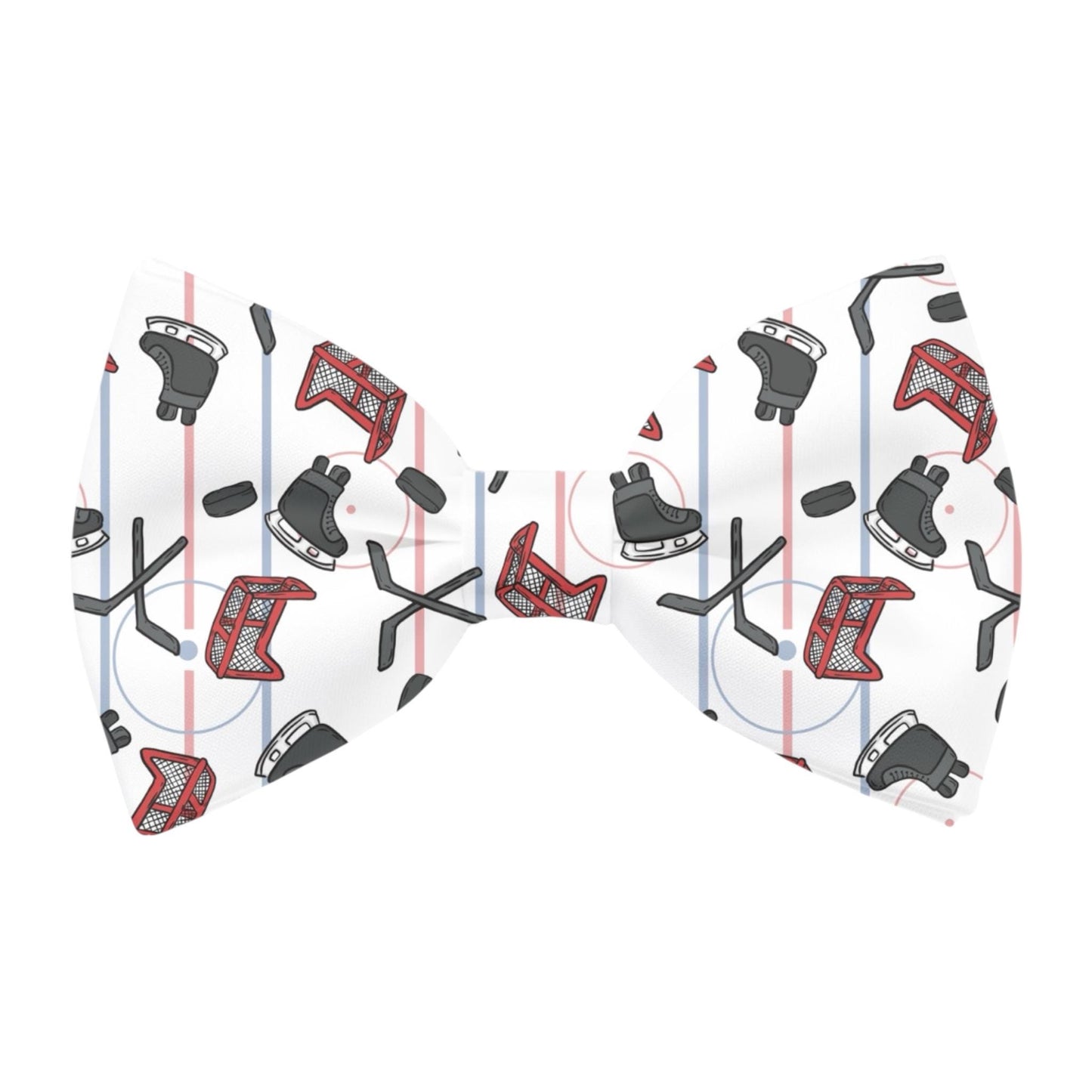 Hockey Pet Bow Tie, Over Collar Dog Bow