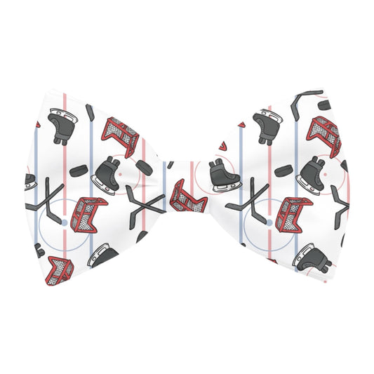 Hockey Pet Bow Tie, Over Collar Dog Bow