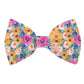 Floral Dog Bow Tie, Colorful Flower Pet Neckwear
