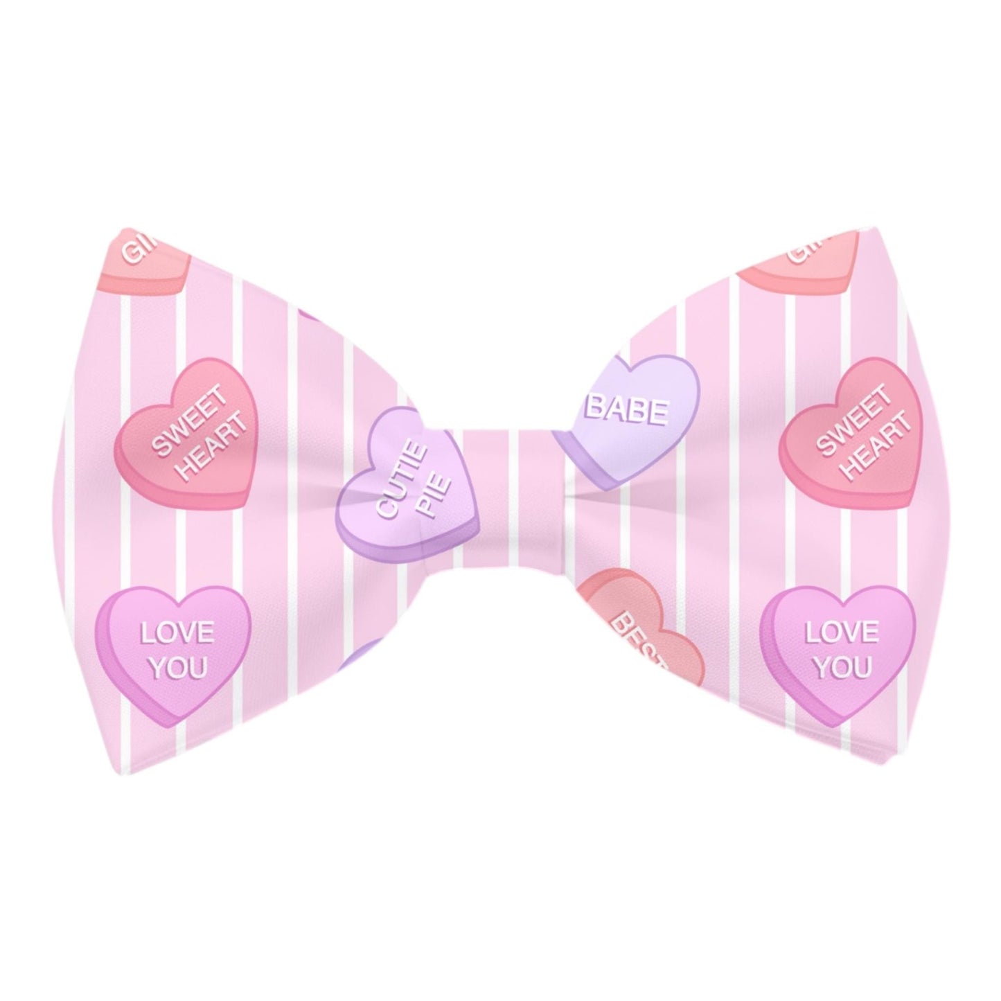 Candy Heart Pet Bow Tie, Valentine's Day, Dog Collar Bow