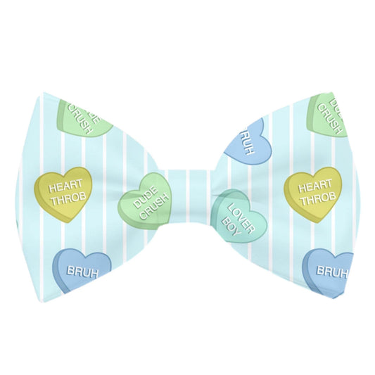 Candy Heart, Blue, Cutie Pie, Love, Babe,Valentine, Dog, Cat,Bow Tie, Bow,  Pet Bow Tie, Valentines Accessories