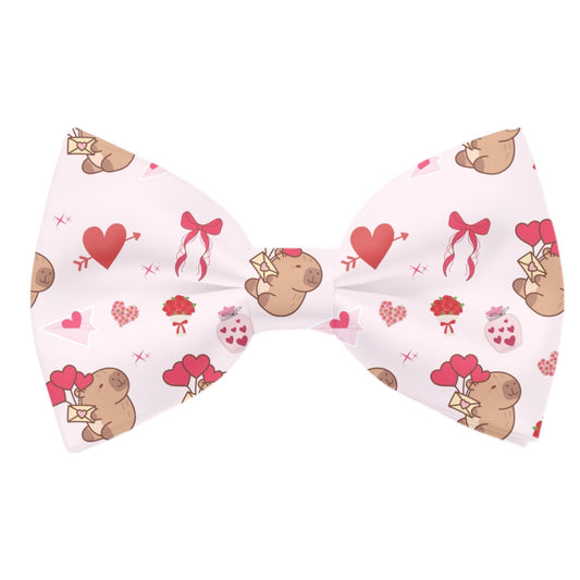 Capybara, Hearts, Love, Coquette bows, Valentine, Dog, Cat,Bow Tie, Bow,  Pet Bow Tie, Valentines Accessories