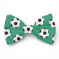 Soccer, Pet Bow Tie, Green, Collar Accessory, Bow, Sports Pet Accessory