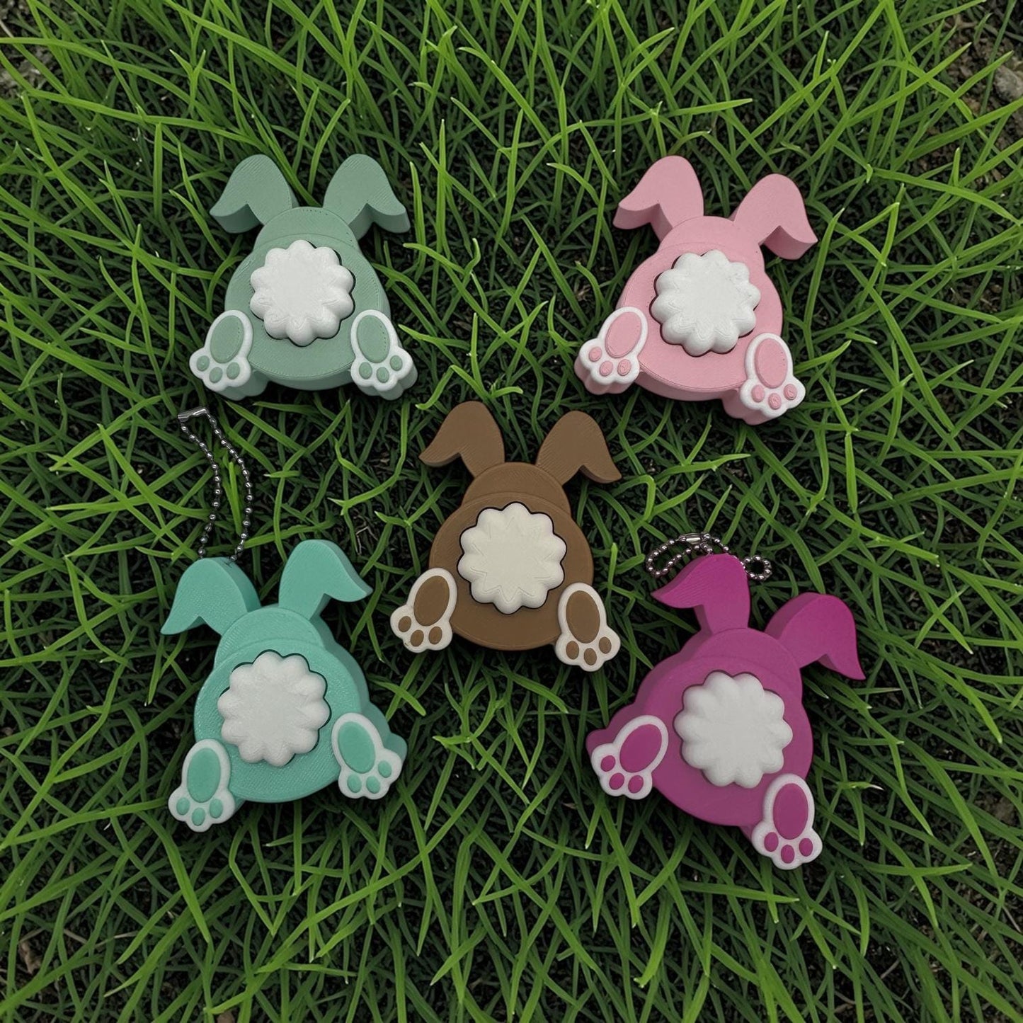 Bunny, Easter, Spring, Fidget Clicker, Keychain, Desk Fidget