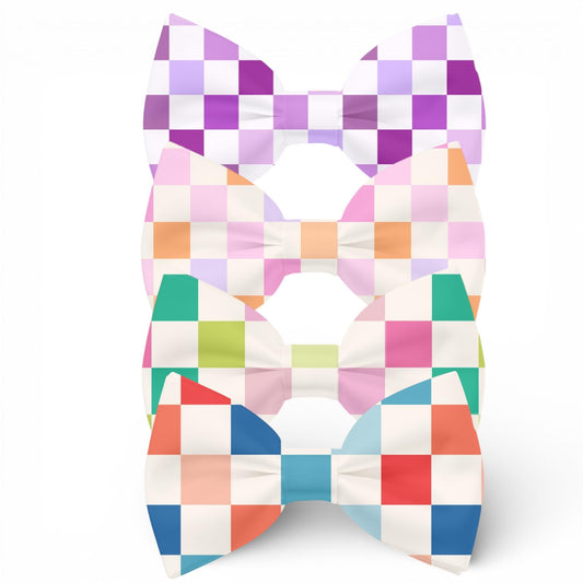 Pet Bow Tie, Checkered Pattern, Collar Accessory, Summer, Bow, Dog Bow Tie, Cat Bow
