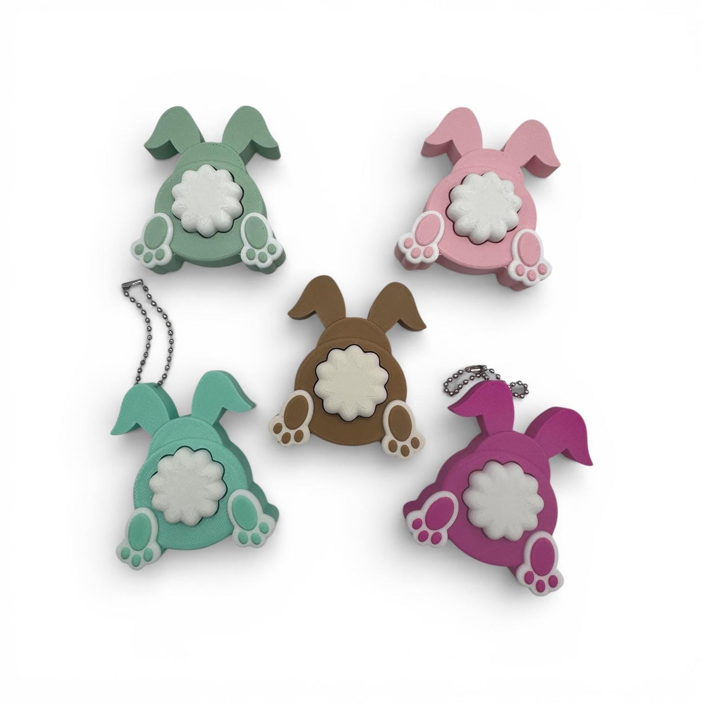 Bunny, Easter, Spring, Fidget Clicker, Keychain, Desk Fidget